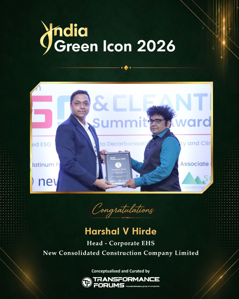 India Green Icon 2026 — Harshal V Hirde, Head - Corporate EHS, New Consolidated Construction Company Limited