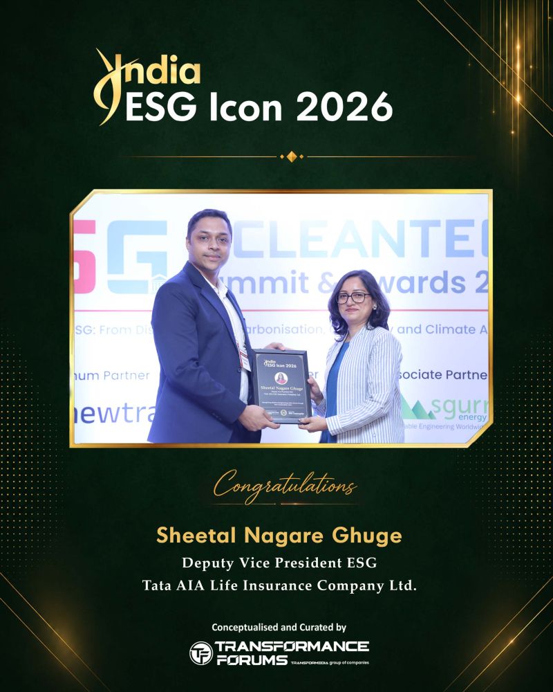 India ESG Icon 2026 — Sheetal Nagare Ghuge, Deputy Vice President ESG, Tata AIA Life Insurance Company Ltd.